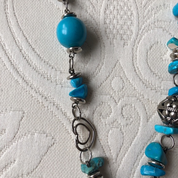 LIKE NEW Carolina Cruz statement turquoise necklac - Picture 8 of 9